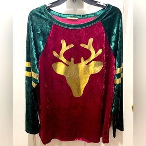Velvet Reindeer Blouse